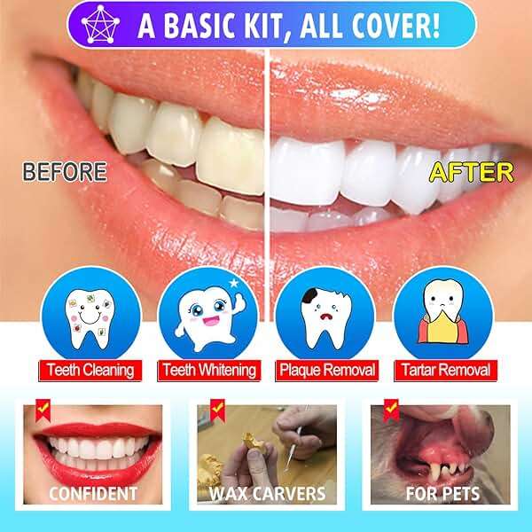 G.CATACC Dental Tools, Dental Pick Teeth Cleaning Tools Hygiene Kit, Plaque Remover for Teeth, Professional Stainless Steel Tooth Scraper Plaque Tartar Cleaner - with Case - Image 3