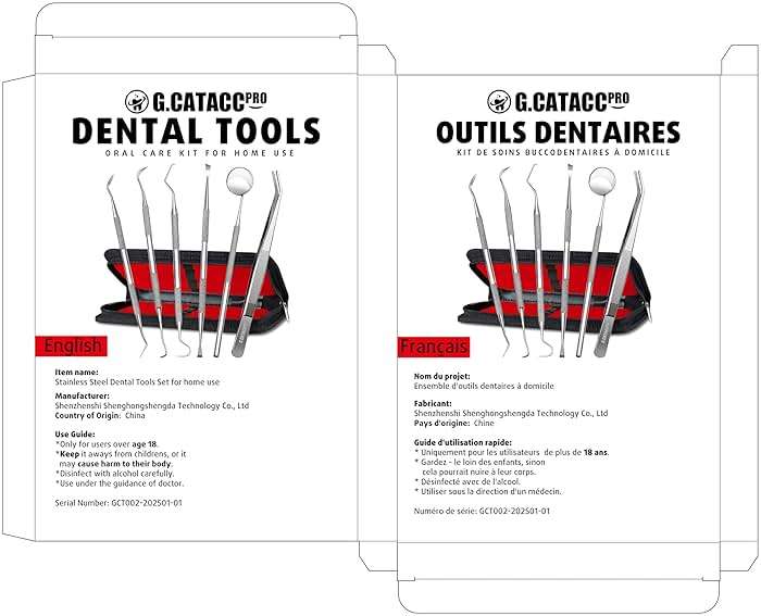 G.CATACC Dental Tools, Dental Pick Teeth Cleaning Tools Hygiene Kit, Plaque Remover for Teeth, Professional Stainless Steel Tooth Scraper Plaque Tartar Cleaner - with Case - Image 8