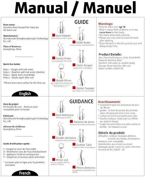 G.CATACC Dental Tools, Dental Pick Teeth Cleaning Tools Hygiene Kit, Plaque Remover for Teeth, Professional Stainless Steel Tooth Scraper Plaque Tartar Cleaner - with Case - Image 9