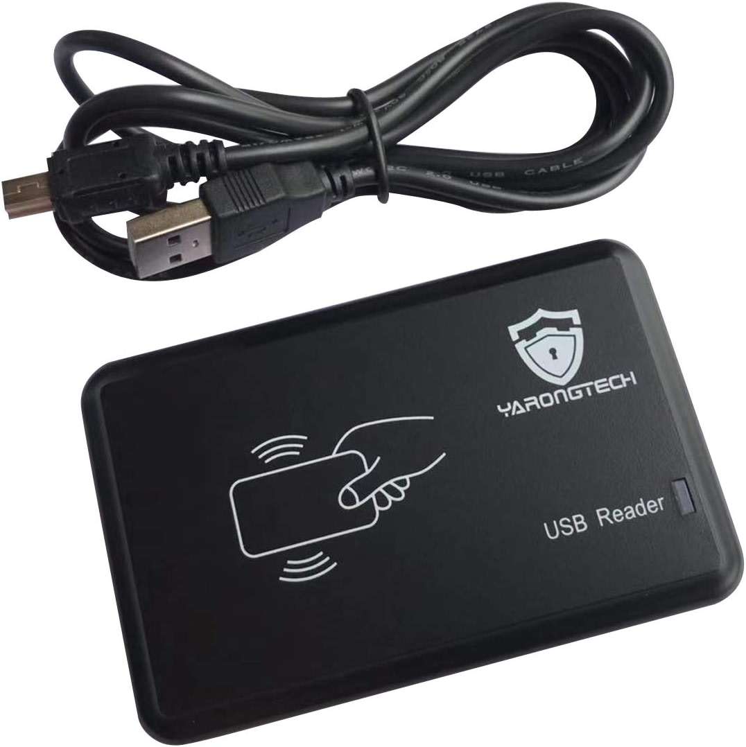 YARONGTECH RFID Card Reader, USB RFID Proximity Sensor Smart ID Card Reader EM4100 (10H) - Image 1