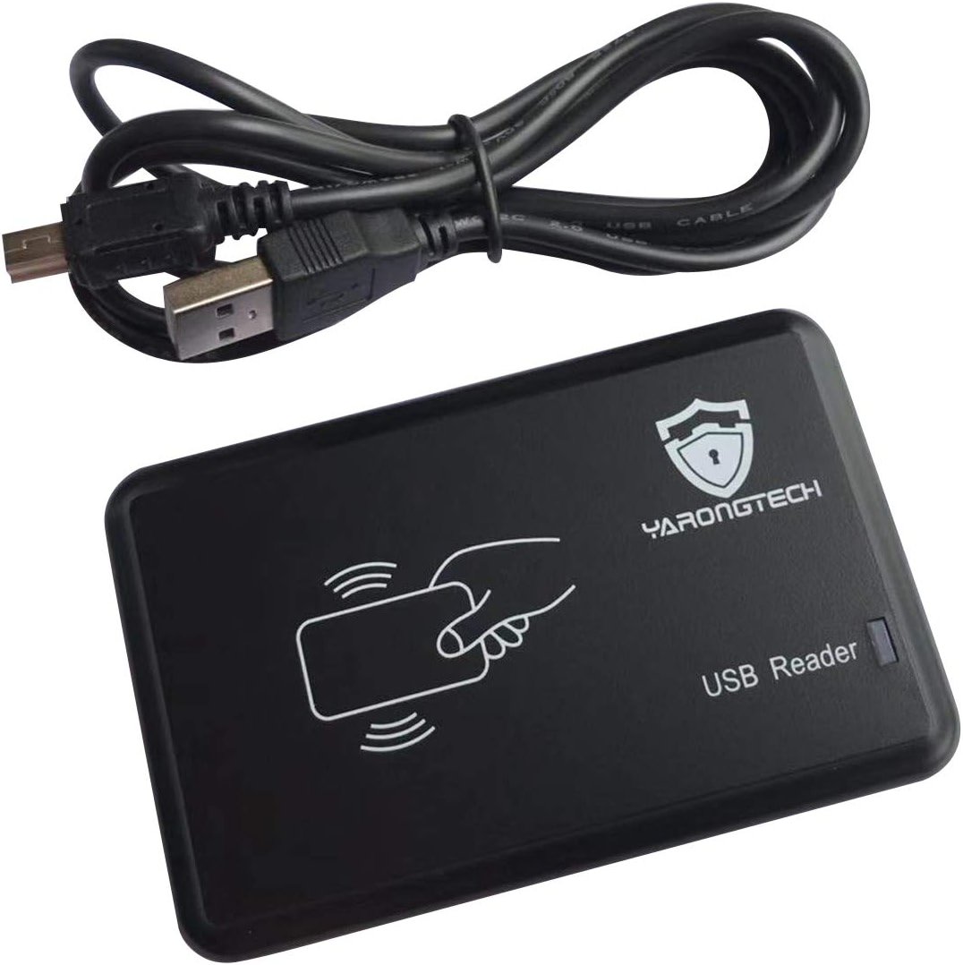 YARONGTECH RFID Card Reader, USB RFID Proximity Sensor Smart ID Card Reader EM4100 (10H) - Product Image