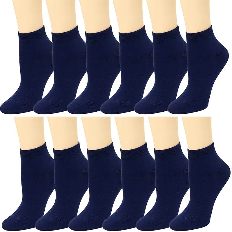 Falari 12 Pairs Women Novelty Ankle Socks Colorful ComfortSoft Lightweight Sports Athletic Socks - Product Image