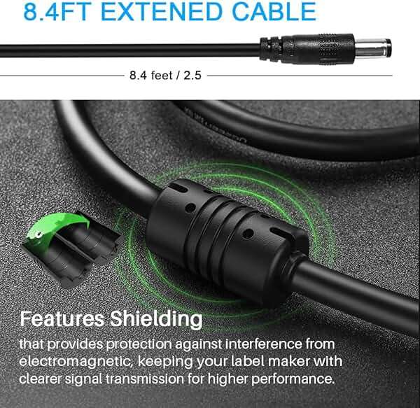 FouceClaus 12V Power Supply Charger Adapter for Yamaha PSR, YPG, YPT, DGX, DD, EZ Series Keyboard, Replacement PA130 PA-130B PA150, 8.4 Ft Long Power Cord - Image 4