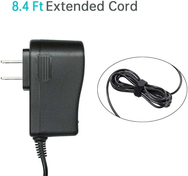 FouceClaus 12V Power Supply Charger Adapter for Yamaha PSR, YPG, YPT, DGX, DD, EZ Series Keyboard, Replacement PA130 PA-130B PA150, 8.4 Ft Long Power Cord - Image 7