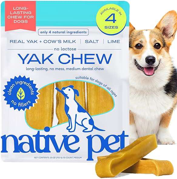 Native Pet Yak Cheese Himalayan Dog Chews - Long Lasting Dental Sticks for Medium Breeds – 100% All Natural Himalayan Yak Chews for Medium Dogs – Cheese Bone for Aggressive Chewers - 10 Per Pack - Image 1