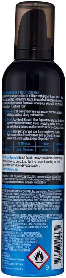 Bondi Sands Aero 1-Hour Express Self Tanning Foam | Lightweight, Coconut Tanning Foam Quickly Provides a Healthy, Flawless, Bronzed Glow | 7.61 fl oz/225 mL - Image 2