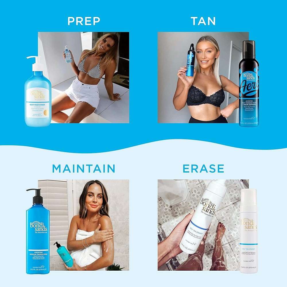 Bondi Sands Aero 1-Hour Express Self Tanning Foam | Lightweight, Coconut Tanning Foam Quickly Provides a Healthy, Flawless, Bronzed Glow | 7.61 fl oz/225 mL - Image 8