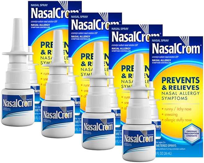 NasalCrom Nasal Spray Allergy Symptom Controller | 200 Sprays | .88 FL OZ (4 Pack) - Image 1
