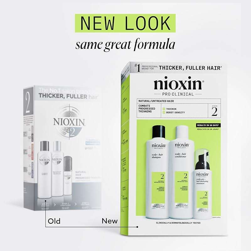 Nioxin Scalp + Hair Thickening System Kits | For Natural, Colored, & Damaged Hair with Light to Progressed Thinning | Strengthen & Boost Hair Density with Niacinamide & Biotin | 3 Month Supply - Image 2