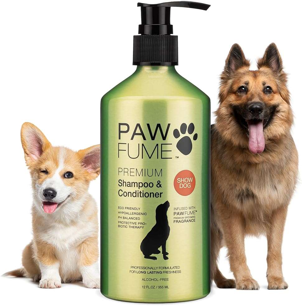 PAWFUME Deshedding Dog Shampoo and Conditioner, Show Dog, 1-Pack – Nourish & Detangle for Silky Soft Coat – Probiotic, Deep-Cleaning, pH-Balanced Formula – Salon-Quality Shampoo for Dogs - Image 1