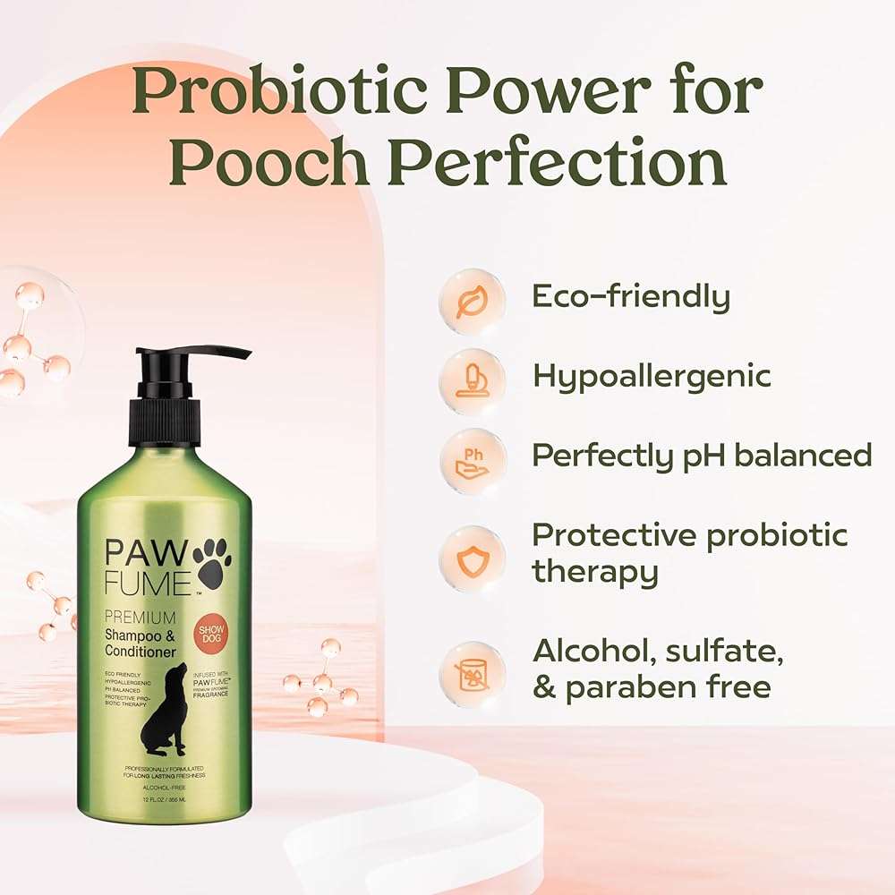 PAWFUME Deshedding Dog Shampoo and Conditioner, Show Dog, 1-Pack – Nourish & Detangle for Silky Soft Coat – Probiotic, Deep-Cleaning, pH-Balanced Formula – Salon-Quality Shampoo for Dogs - Image 3