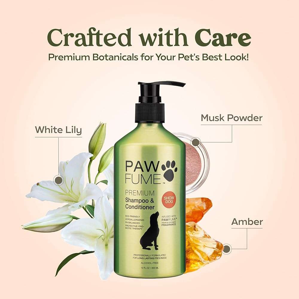 PAWFUME Deshedding Dog Shampoo and Conditioner, Show Dog, 1-Pack – Nourish & Detangle for Silky Soft Coat – Probiotic, Deep-Cleaning, pH-Balanced Formula – Salon-Quality Shampoo for Dogs - Image 4