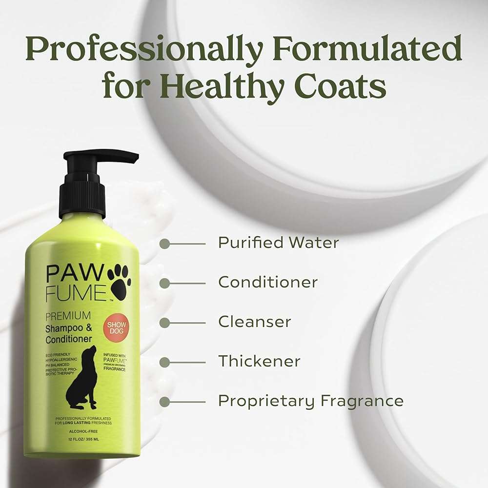 PAWFUME Deshedding Dog Shampoo and Conditioner, Show Dog, 1-Pack – Nourish & Detangle for Silky Soft Coat – Probiotic, Deep-Cleaning, pH-Balanced Formula – Salon-Quality Shampoo for Dogs - Image 6