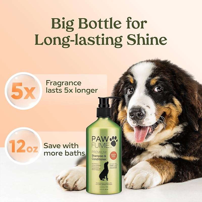 PAWFUME Deshedding Dog Shampoo and Conditioner, Show Dog, 1-Pack – Nourish & Detangle for Silky Soft Coat – Probiotic, Deep-Cleaning, pH-Balanced Formula – Salon-Quality Shampoo for Dogs - Image 8