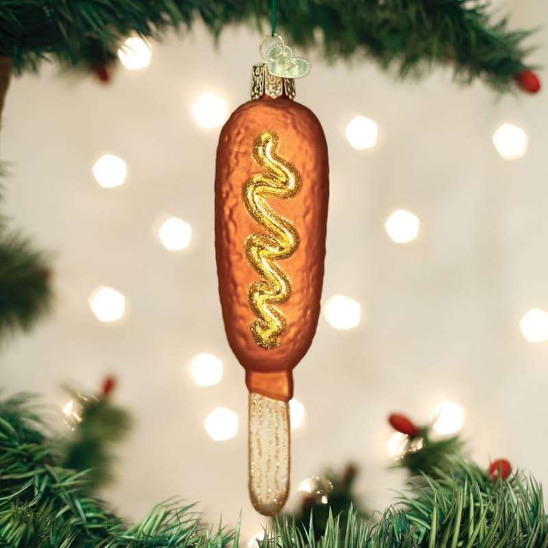 Old World Christmas Corn Dog Ballpark Foods Glass Blown Ornaments for Christmas Tree, 5 - Image 2