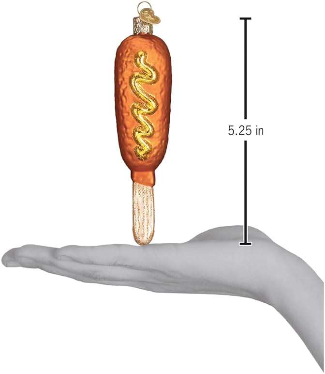 Old World Christmas Corn Dog Ballpark Foods Glass Blown Ornaments for Christmas Tree, 5 - Image 3