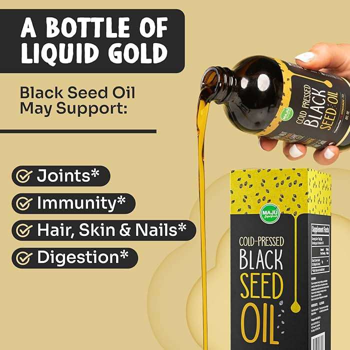 MAJU Black Seed Oil - 3 Times Thymoquinone, Cold-Pressed, 100% Turkish Black Cumin Seed Oil, Liquid Pure Blackseed, Glass Bottle, 8 oz - Image 5
