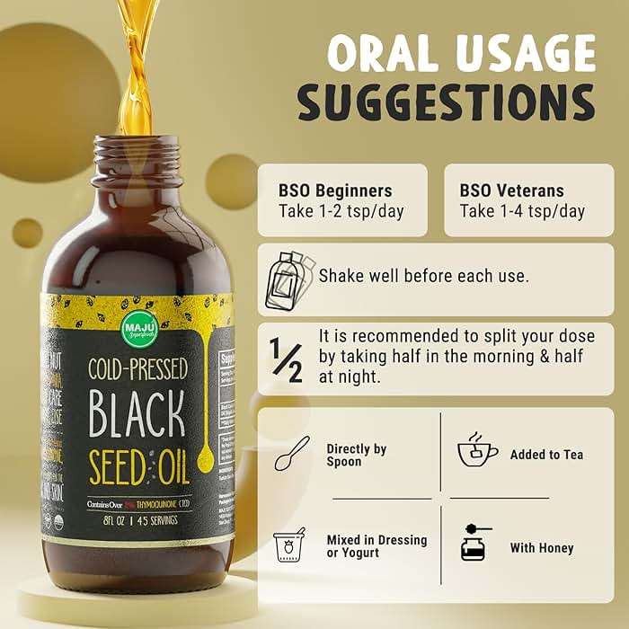MAJU Black Seed Oil - 3 Times Thymoquinone, Cold-Pressed, 100% Turkish Black Cumin Seed Oil, Liquid Pure Blackseed, Glass Bottle, 8 oz - Image 8