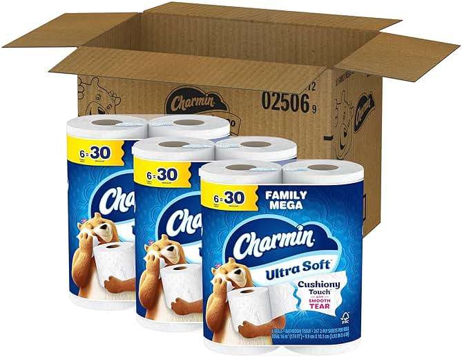 Charmin Ultra Soft Cushiony Touch 2-Ply Toilet Paper, 18 Family Mega Rolls = 90 Regular Rolls, White - Image 11