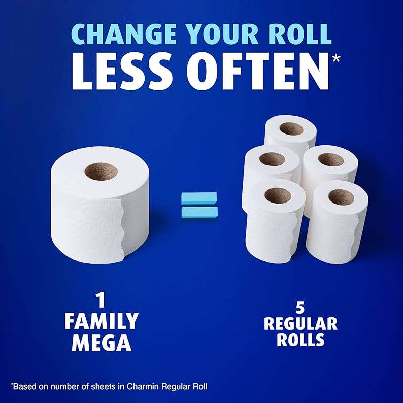 Charmin Ultra Soft Cushiony Touch 2-Ply Toilet Paper, 18 Family Mega Rolls = 90 Regular Rolls, White - Image 4
