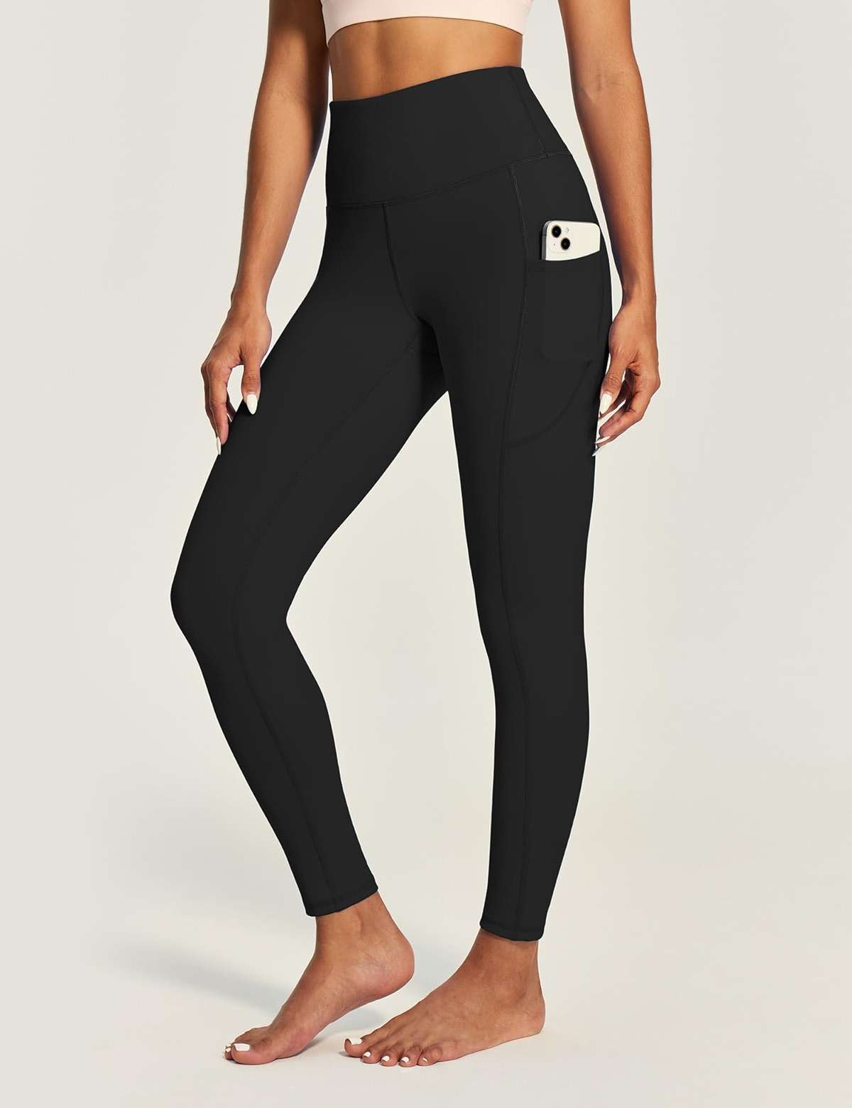 IUGA High Waist Yoga Pants with Pockets, Leggings for Women Tummy Control, Workout Leggings for Women 4 Way Stretch - Image 2