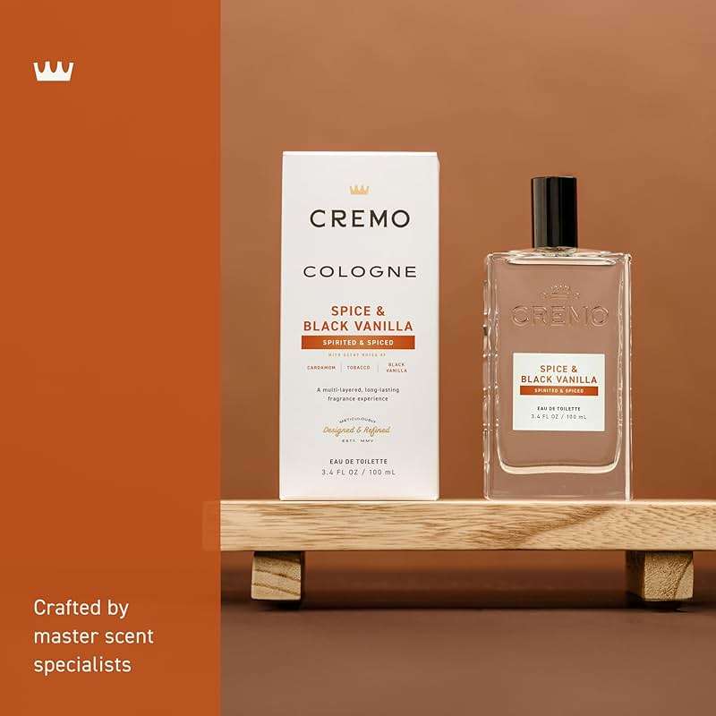 Cremo Cologne For Men - Spice & Black Vanilla Mens Cologne Spray, An Explosion of Vibrant Spices, Dark Woods and Black Vanilla, Multi-Layered Signature Men's Fragrances, 3.4 Fl Oz - Image 3