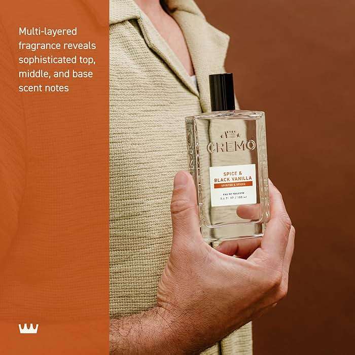 Cremo Cologne For Men - Spice & Black Vanilla Mens Cologne Spray, An Explosion of Vibrant Spices, Dark Woods and Black Vanilla, Multi-Layered Signature Men's Fragrances, 3.4 Fl Oz - Image 4