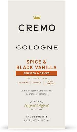 Cremo Cologne For Men - Spice & Black Vanilla Mens Cologne Spray, An Explosion of Vibrant Spices, Dark Woods and Black Vanilla, Multi-Layered Signature Men's Fragrances, 3.4 Fl Oz - Image 7
