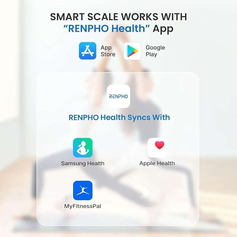 RENPHO Smart Scale for Body Weight, Type-C Rechargeable Digital Bathroom Scale, Electronic 13 Body Composition Monitor with Smartphone App, 400 lbs, Black, Elis 1 (11 inch) - Image 6