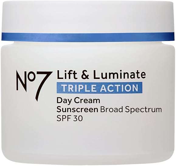 No7 Lift & Luminate Triple Action Day Cream - Anti-Aging Face Cream SPF 30, Hyaluronic Acid & Vitamin C - Visibly Firms Skin for Healthy Looking Radiance - Suitable for Sensitive Skin (1.69 Fl Oz) - Image 1