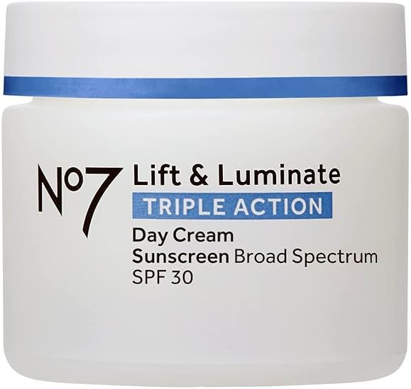 No7 Lift & Luminate Triple Action Day Cream - Anti-Aging Face Cream SPF 30, Hyaluronic Acid & Vitamin C - Visibly Firms Skin for Healthy Looking Radiance - Suitable for Sensitive Skin (1.69 Fl Oz) - Product Image