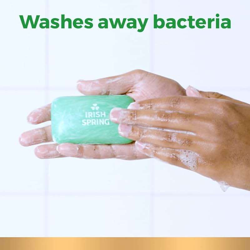 Irish Spring Icy Blast Bar Soap for Men, Mens Soap, Smell Fresh and Clean 12 Hours, Men Bars Washing Hands Body, Mild Skin, Recyclable Carton, 24 Pack, 3.7 Oz - Image 9