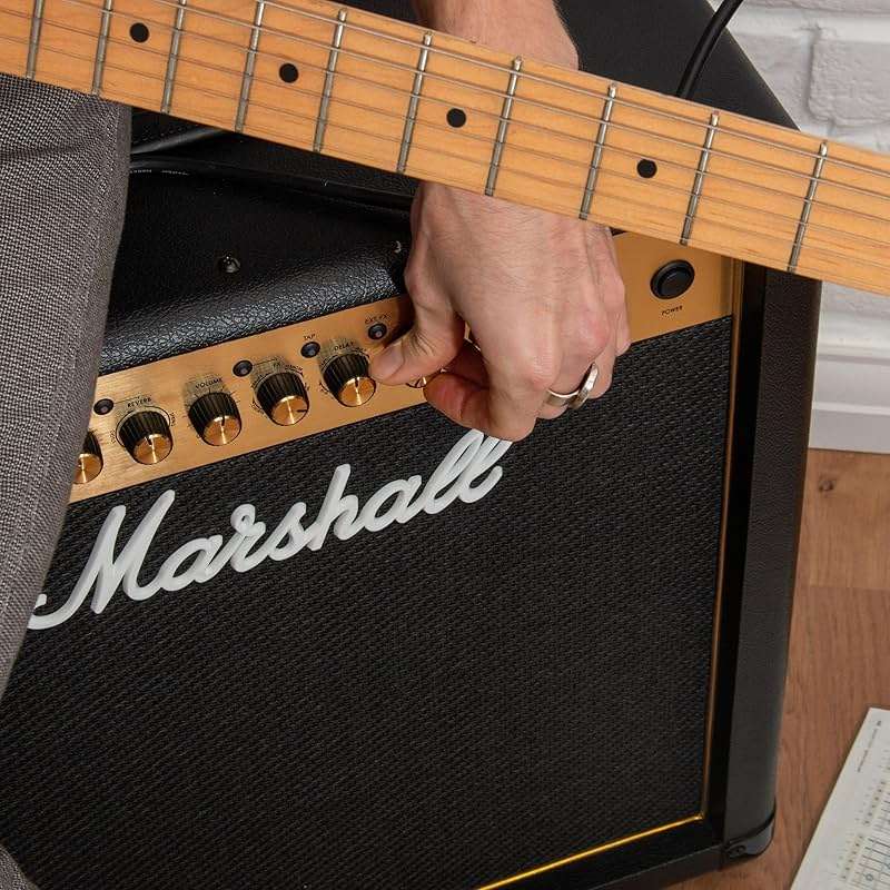 Marshall MG50GFX Combo Guitar Amp - Clean, Crunch, Overdrive Channels | Reverb/Delay Digital Effects | 3-Band EQ | 3.5 mm Headphones Out | 30W Output| Footswitch Included - Black - Image 2