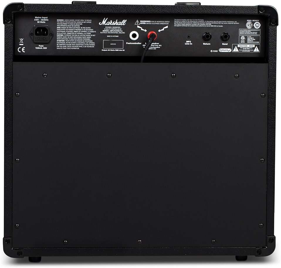 Marshall MG50GFX Combo Guitar Amp - Clean, Crunch, Overdrive Channels | Reverb/Delay Digital Effects | 3-Band EQ | 3.5 mm Headphones Out | 30W Output| Footswitch Included - Black - Image 5
