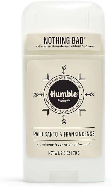 Humble Aluminum-Free Deodorant for Women & Men, Palo Santo & Frankincense - Clean & Fresh Natural Deodorant Stick with Essential Oils for Long-Lasting Odor Control - 1 Pack - Image 1