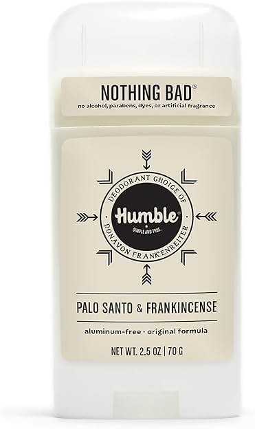 Humble Aluminum-Free Deodorant for Women & Men, Palo Santo & Frankincense - Clean & Fresh Natural Deodorant Stick with Essential Oils for Long-Lasting Odor Control - 1 Pack - Product Image