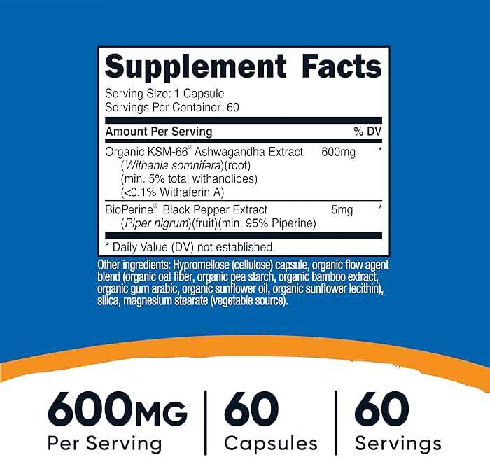 Nutricost KSM-66 Ashwagandha Root Extract 600mg, 60 Veggie Caps - 5% Withanolides - with BioPerine - Full-Spectrum Root Extract - Image 2