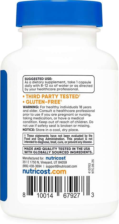 Nutricost KSM-66 Ashwagandha Root Extract 600mg, 60 Veggie Caps - 5% Withanolides - with BioPerine - Full-Spectrum Root Extract - Image 4
