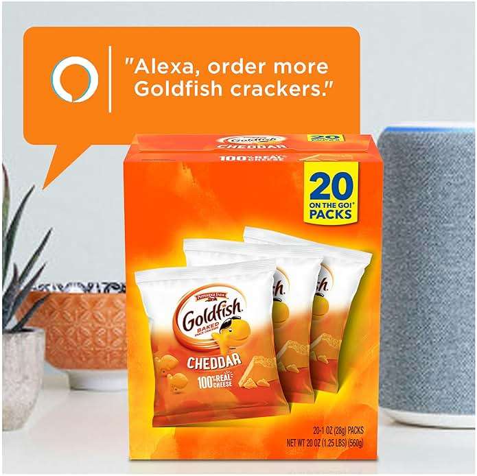 Goldfish Cheddar Cheese Crackers, Baked Snack Crackers, 1 oz On-the-Go Snack Packs, 20 Count Box - Image 5
