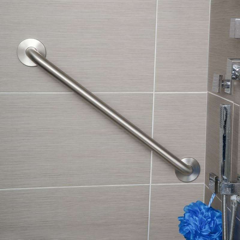 Amazon Basics Bathroom Handicap Safety Grab Bar, 18 Inch Length, 1.25 Inch Diameter, Holds up to 500LBs, ADA Compliant, Stainless Steel - Image 2
