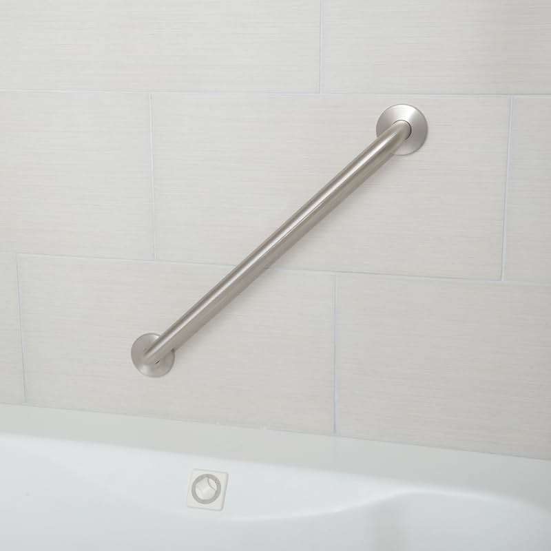 Amazon Basics Bathroom Handicap Safety Grab Bar, 18 Inch Length, 1.25 Inch Diameter, Holds up to 500LBs, ADA Compliant, Stainless Steel - Image 4