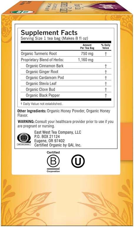 Yogi Tea, Honey Chai Turmeric Vitality, 16 ct - Image 2