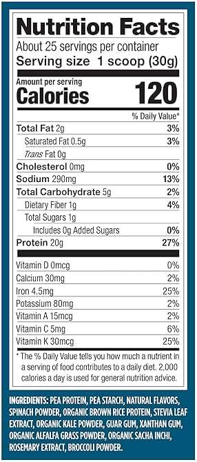 Vega Premium Protein + Supergreens, Creamy Vanilla – 20g Vegan Protein, Dairy & Gluten Free, 26.9 oz (25 Servings) - Image 7