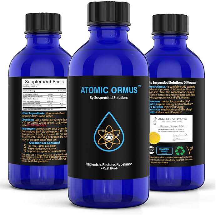 Suspended Solutions Liquid Monoatomic 24k Gold ORMUS – 4oz, 24k Gold Platinum Iridium ORMUS, Energetically Enhanced, Memory, Energy, Stamina & Vitality, Vegan Supplement - Image 3