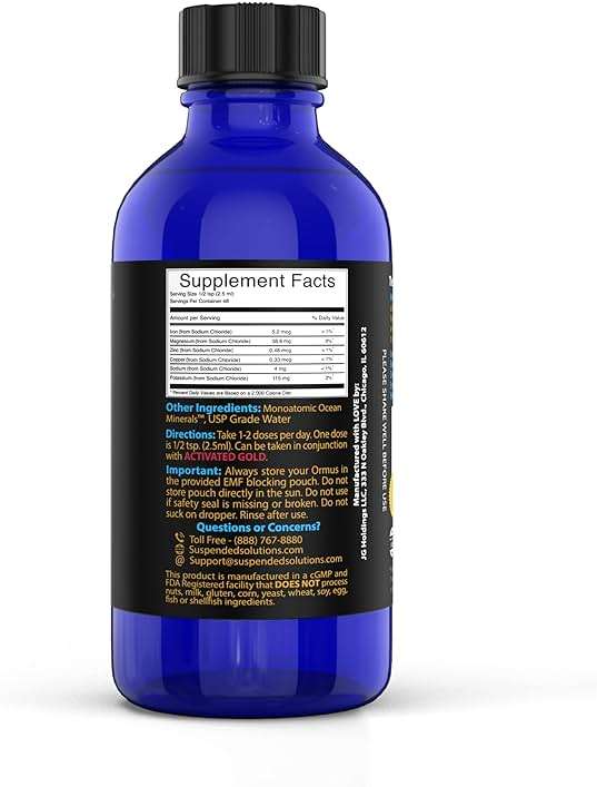 Suspended Solutions Liquid Monoatomic 24k Gold ORMUS – 4oz, 24k Gold Platinum Iridium ORMUS, Energetically Enhanced, Memory, Energy, Stamina & Vitality, Vegan Supplement - Image 9