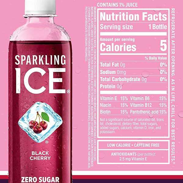 Sparkling Ice Pink Variety Pack, Flavored Sparkling Water, Zero Sugar, and Vitamins and Antioxidants, 17 fl oz, 12 count (Black Cherry, Peach Nectarine, Coconut Pineapple, Fruit Punch) - Image 2