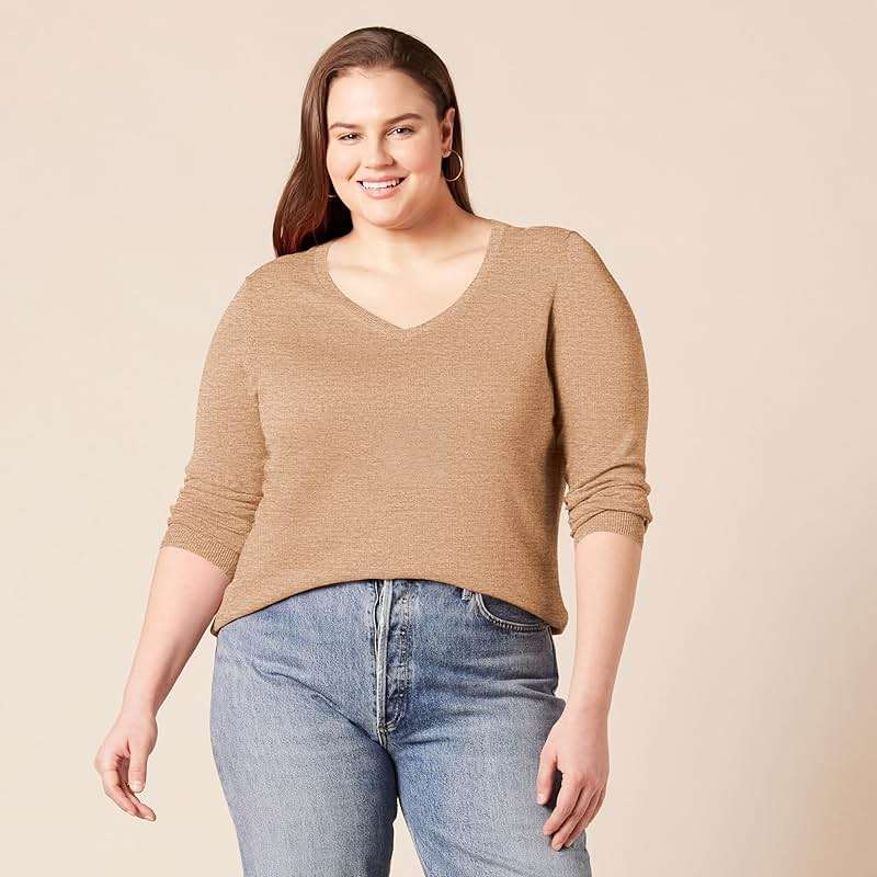 Amazon Essentials Women's Regular-Fit Lightweight Long-Sleeve V-Neck Sweater - Image 6