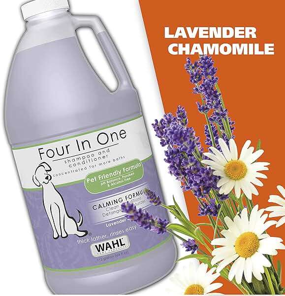Wahl USA 4-in-1 Calming Pet Shampoo for Dogs with a Lavender Chamomile Scent – Cleans, Conditions, Detangles, & Moisturizes - Pet Friendly Formula – 64 Oz - Model 821000-050 - Image 5