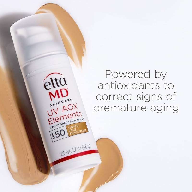 EltaMD UV AOX Elements Tinted Face Sunscreen, SPF 50, 100% Tinted Mineral Sunscreen for Sensitive Skin and Dry Skin with Antioxidants, 1.7 oz Pump - Image 9