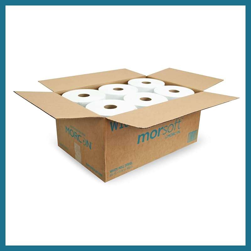 Morsoft by Morcon W106 Paper Towel Dispenser Refill, 10 Inch Roll, White, 100% Recycled Fiber, 10 x 800ft, 6 Rolls, Ideal Paper Towel Rolls for Dispenser - Image 3